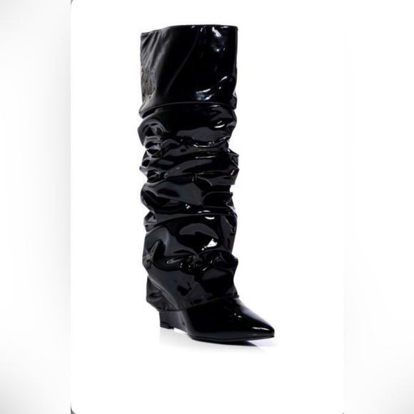 NWT AZALEA WANG SIF WEDGE BOOT IN BLACK. SIZE 8.5 - Picture 3 of 8